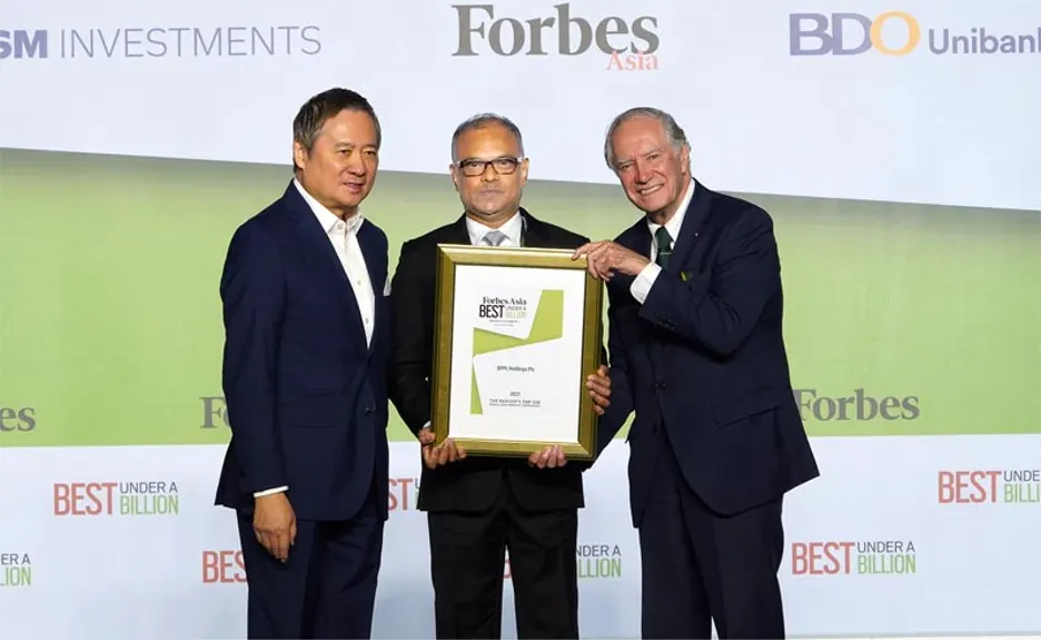 BPPL HOLDINGS HONOURED WITH FORBES ASIA’S “BEST UNDER A BILLION” AWARD